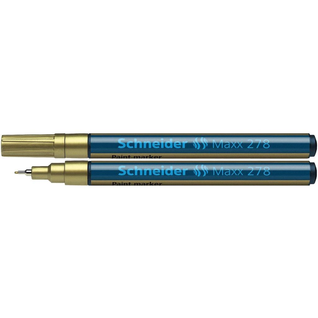 Marker pe baza de vopsea Schneider Maxx 278, auriu, varf 0.8 mm Marker pe baza de vopsea Schneider Maxx 278, auriu, varf 0.8 mm